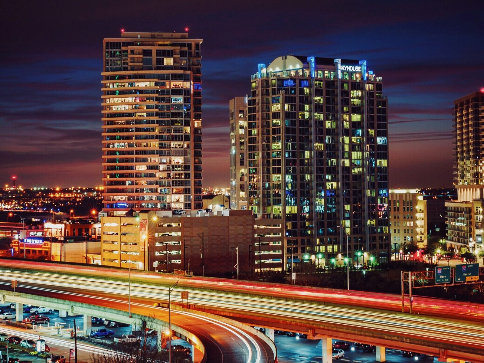 Rooftop view over Dallas, Texas
